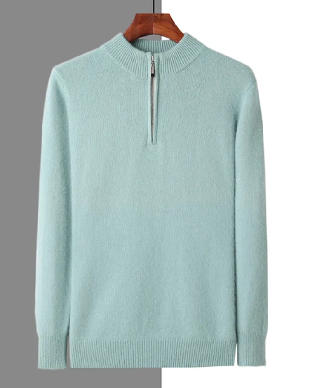 Genfer – Kaszmirowy sweter męski z zamkiem
