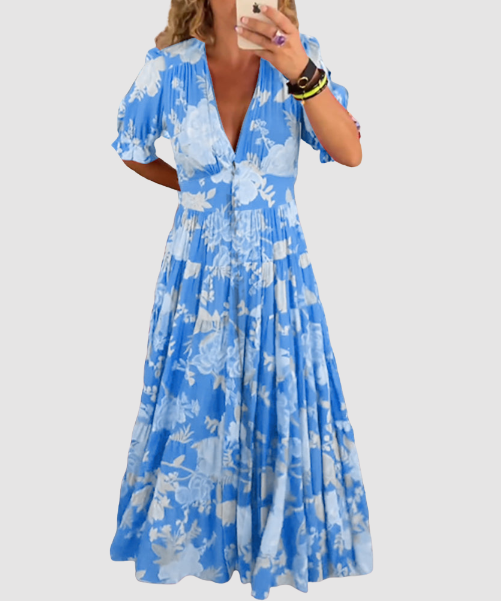 Essenz Tessa Floral Grace Pocket Maxi Dress