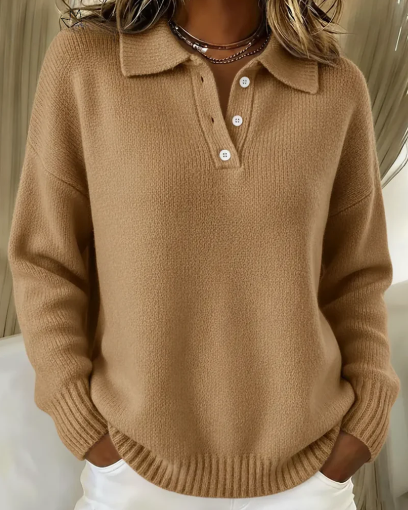 Sweter Anna – Miękki Sweter Polo
