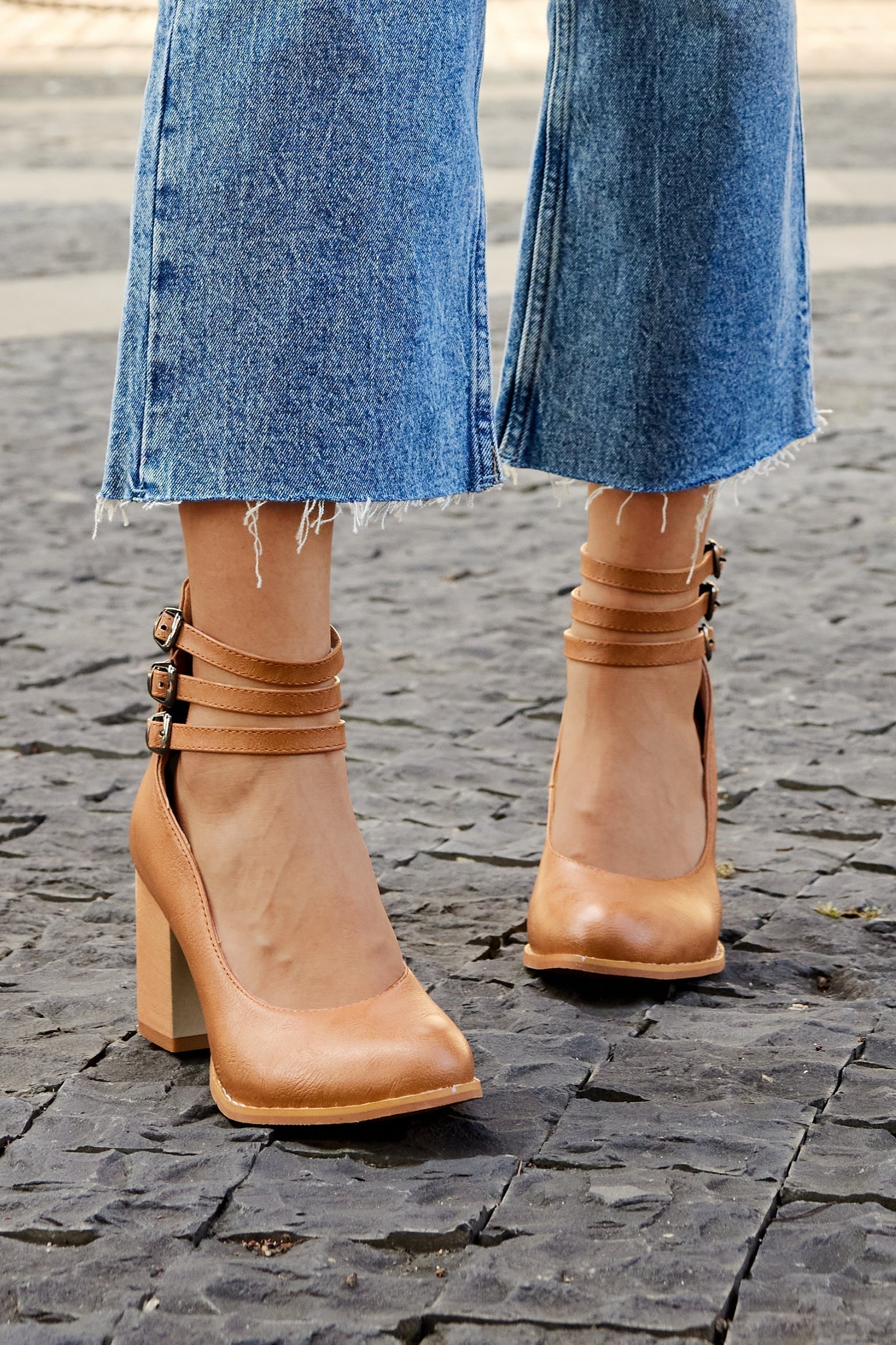 Elisa™| Gładkie sandały na grubym obcasie