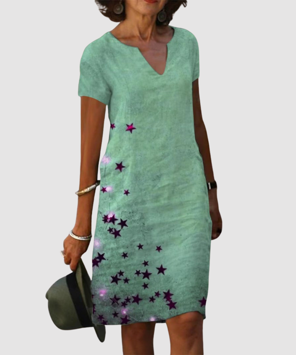 Essenz Josette Refined V-Neck Midi Dress