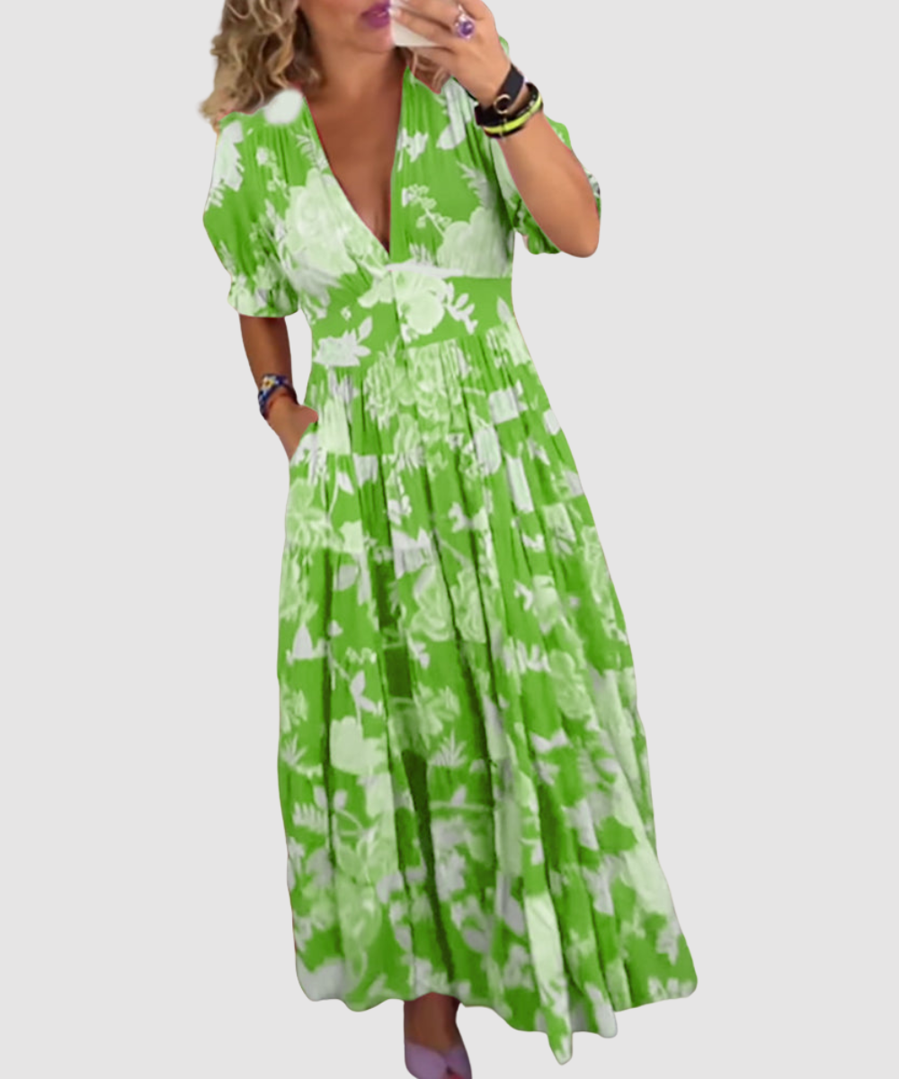 Essenz Tessa Floral Grace Pocket Maxi Dress
