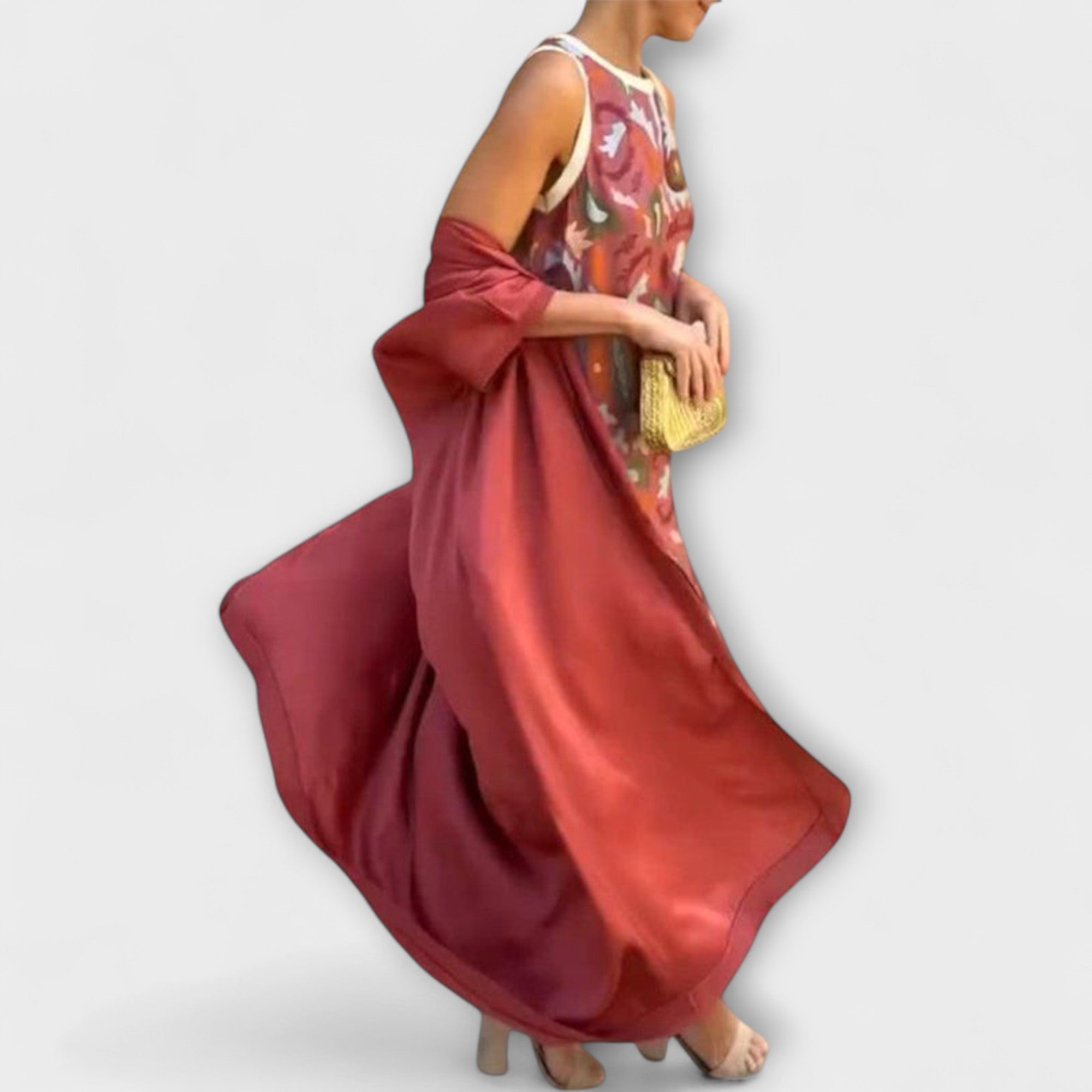 Selviane – Sukienka Maxi z Dopasowanym Kardiganem