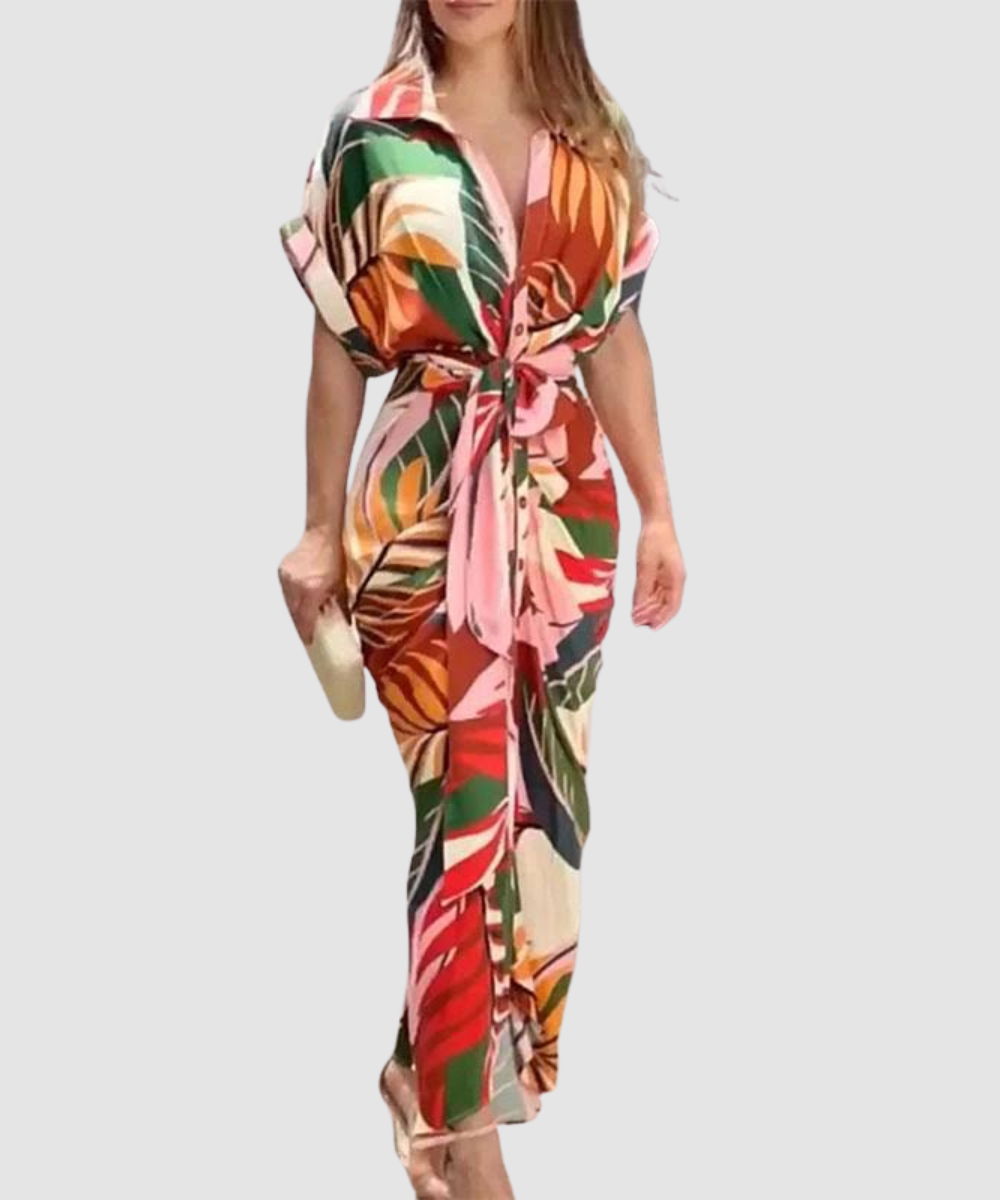 Essenz Amalia Luxe Wrap Maxi Dress
