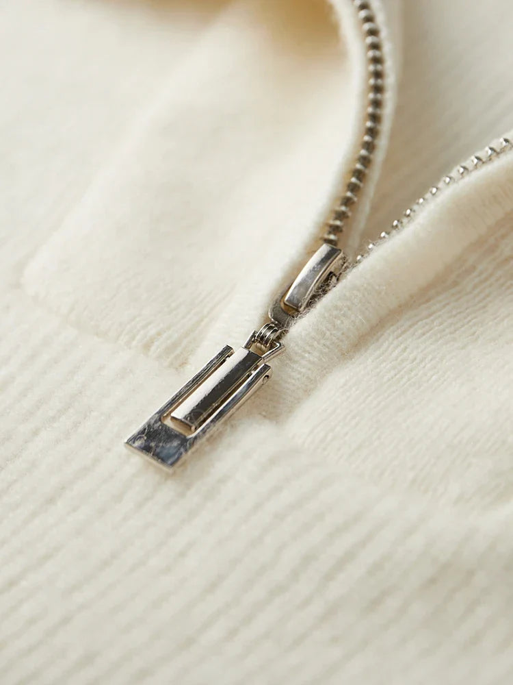 Hansen Zip Standard – kaszmirowy sweter z półzamkiem od Hansen & Weber