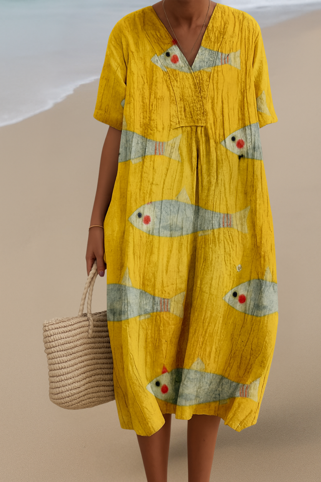 Kunstinspirierte Kleid – Natürliche Schönheit, die Blicke fesselt