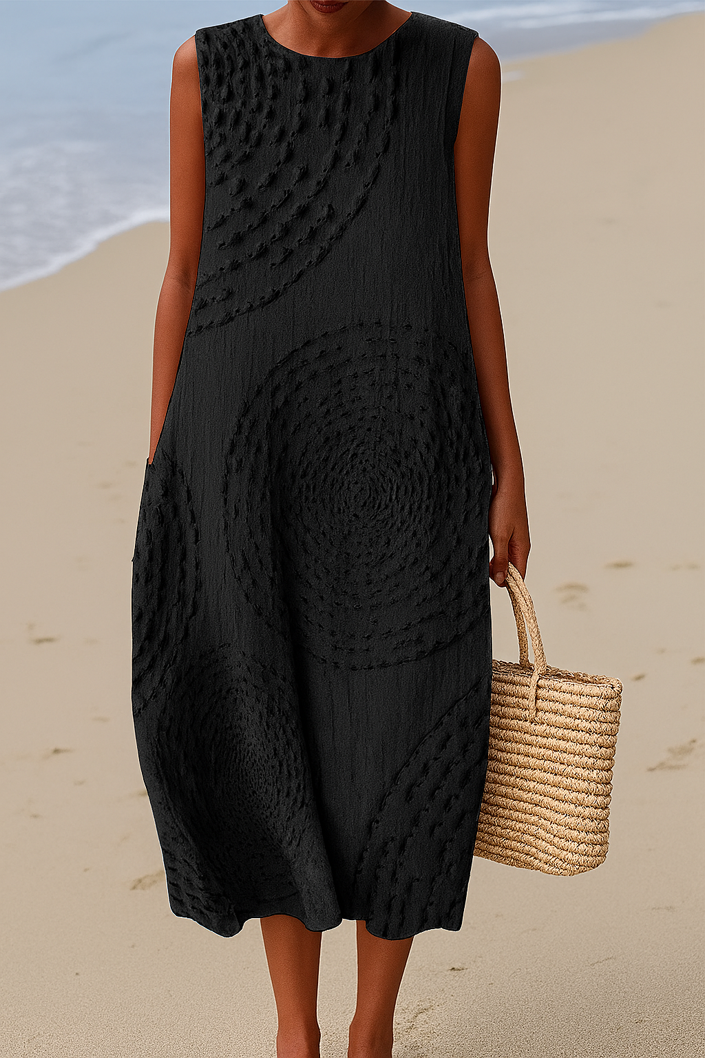 Ärmelloses Midikleid – Schlichte Eleganz für Sommertage