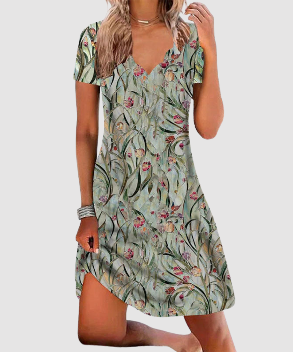 Essenz Aurora Floral Charm Mini Dress