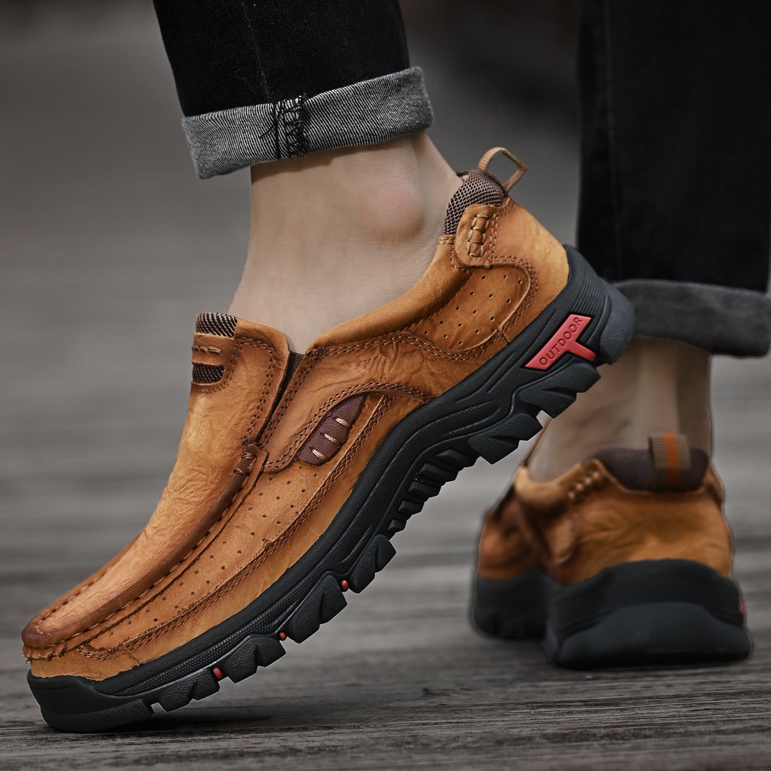 Krzysztof — Skórzane Buty Przejściowe z Ortopedyczną Podeszwą