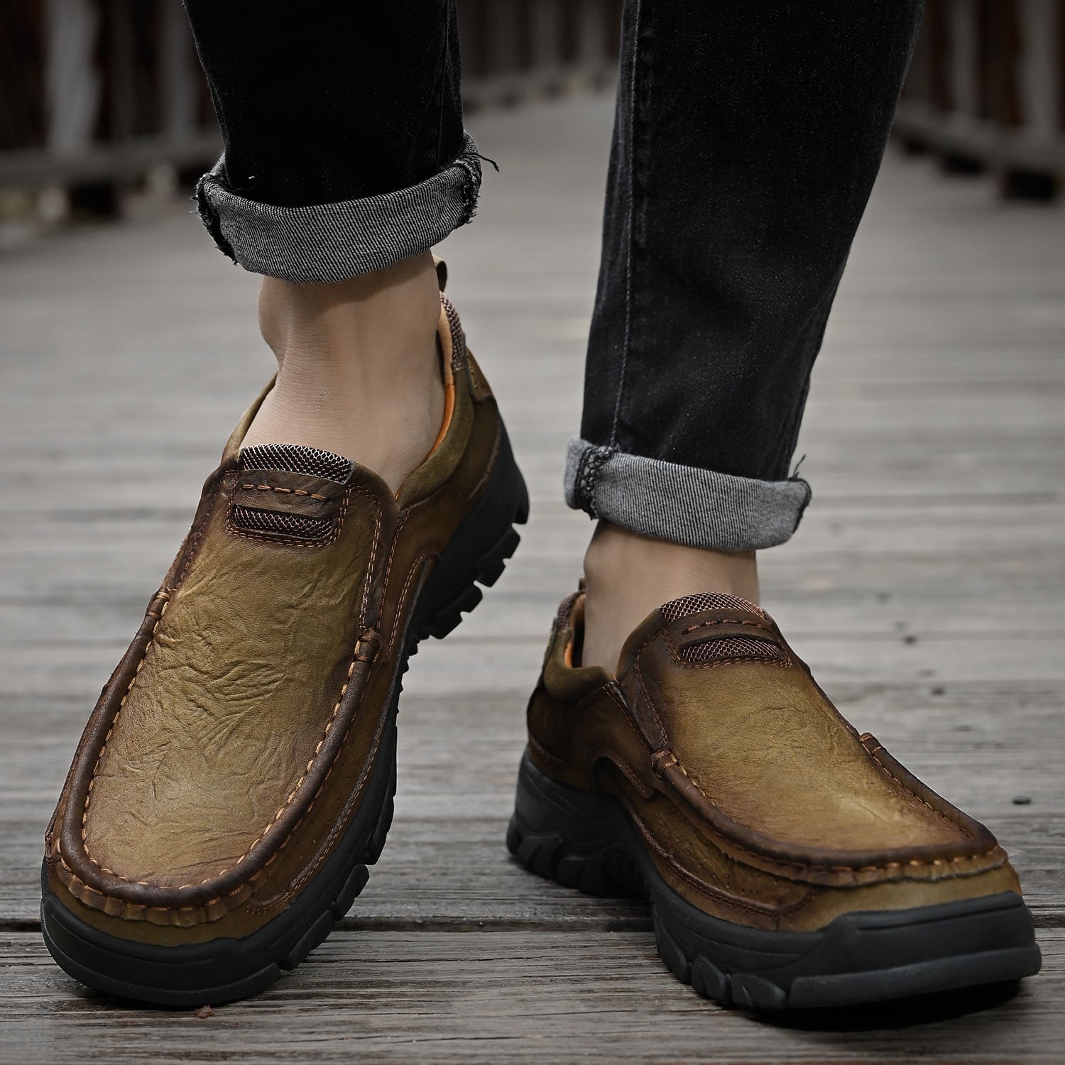 Krzysztof — Skórzane Buty Przejściowe z Ortopedyczną Podeszwą