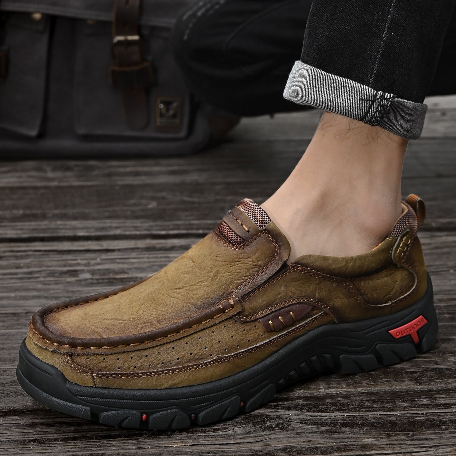 Krzysztof — Skórzane Buty Przejściowe z Ortopedyczną Podeszwą