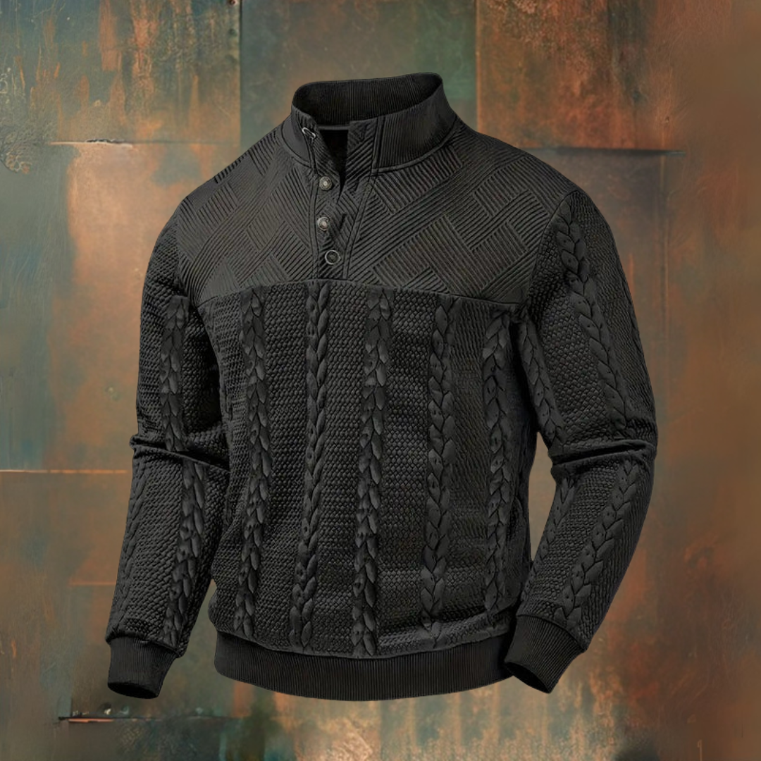 Yellowstone™ | Sweter półgolf z guzikami