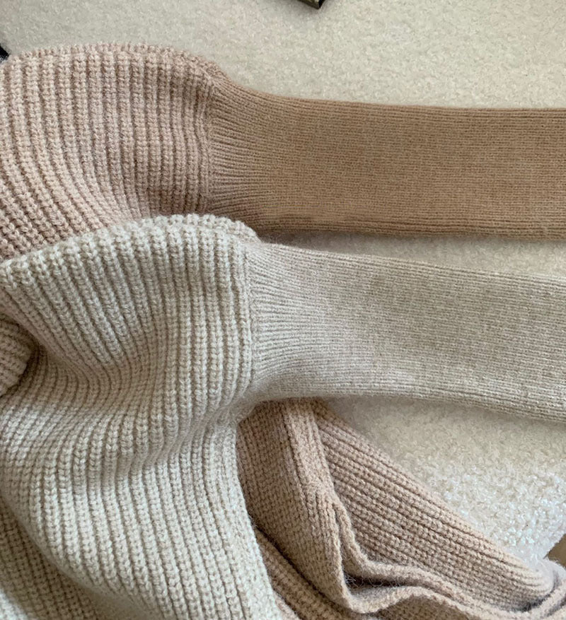 <font dir="auto" style="vertical-align: inherit;"><font dir="auto" style="vertical-align: inherit;">Nieregularny wysoki kołnierz czerwony sweter damski 2025 jesień i zima nowa wersja koreańska szczupła jednolita kolorowa długa rękaw dzianinowa top trend</