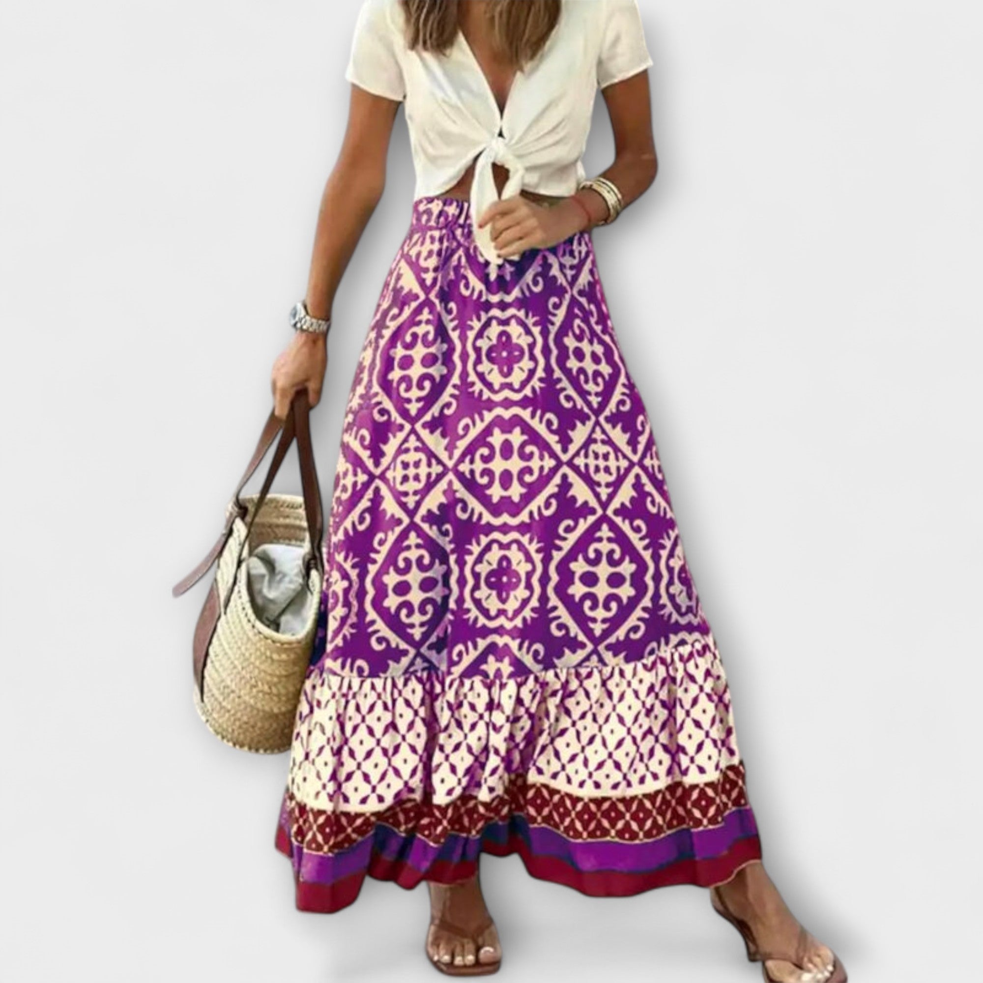 Romy – Hochtaillierter Sommerrock Für Damen