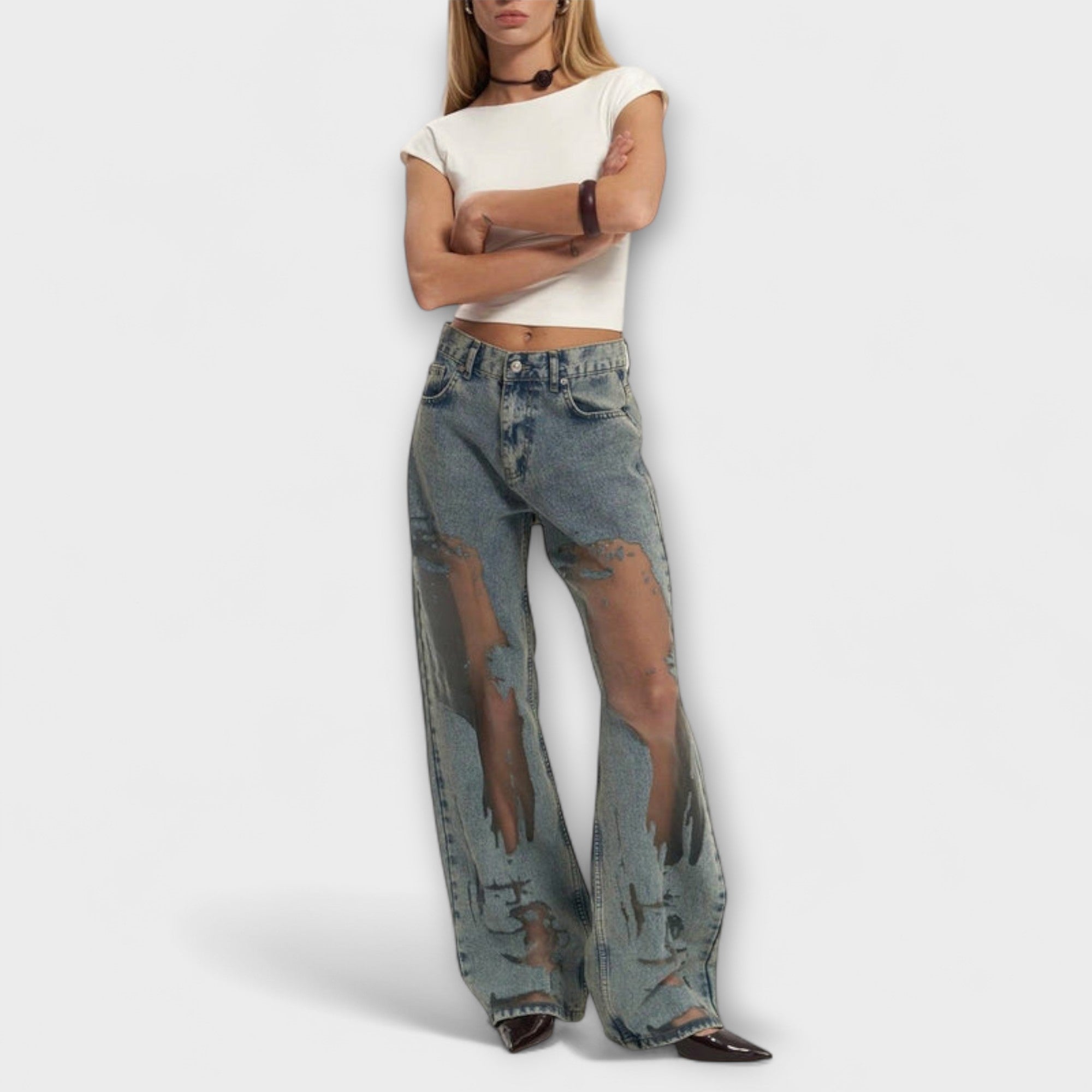 Sina – Trixie Straight-Leg Jeans In Klarem Blau