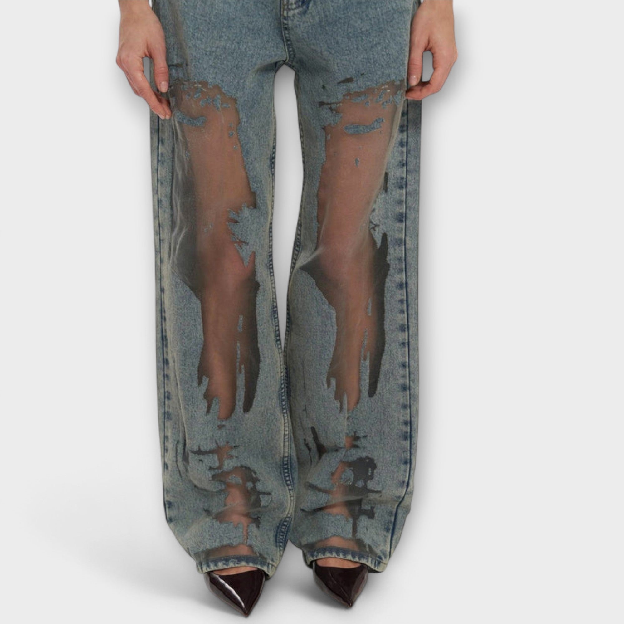 Sina – Trixie Straight-Leg Jeans In Klarem Blau