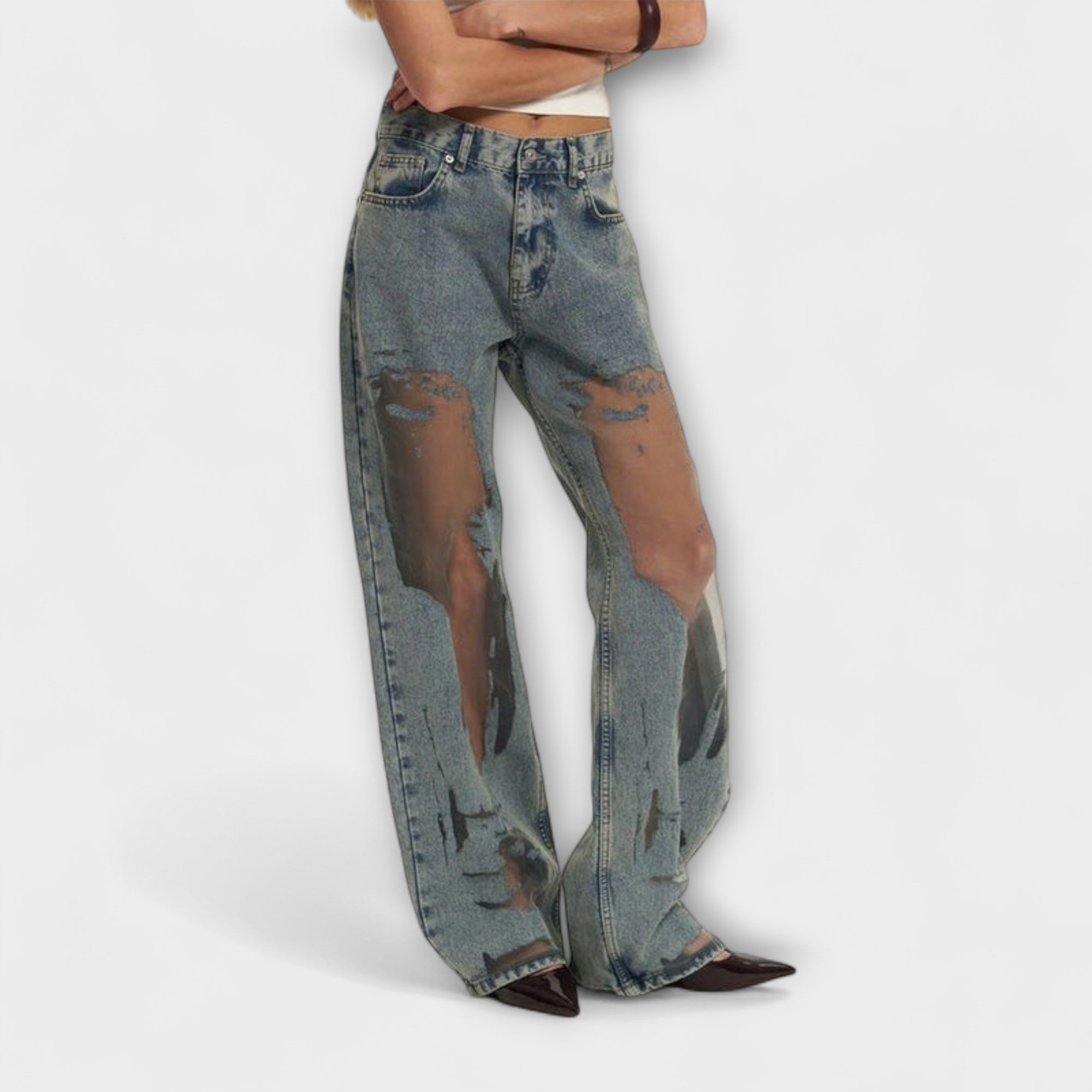 Sina – Trixie Straight-Leg Jeans In Klarem Blau