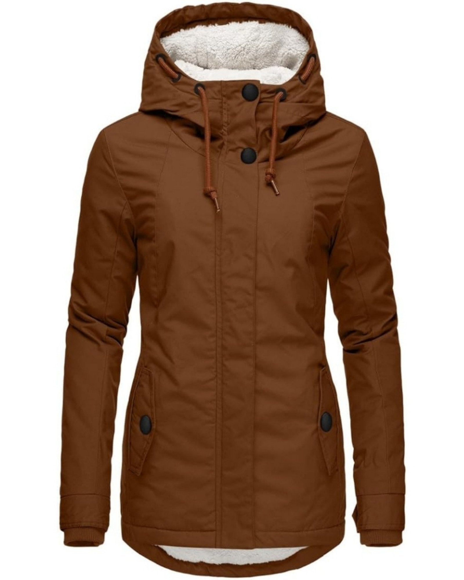 Anna – Jesienna Długa Kurtka Fleece