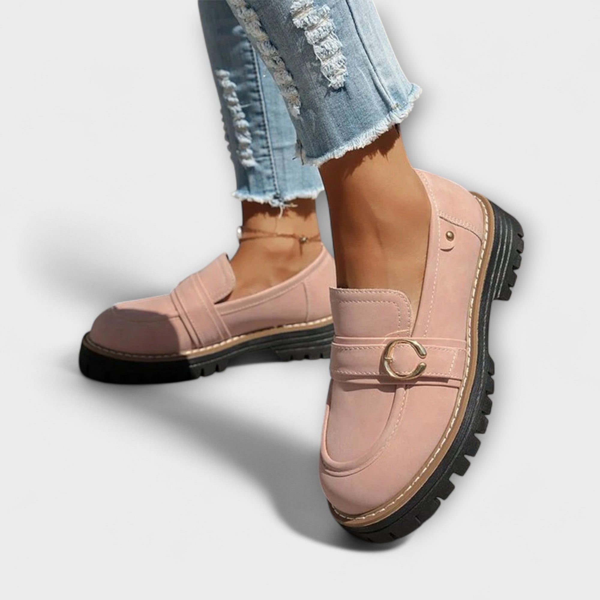 Lora – Casual Loafers z Okrągłym Noskiem