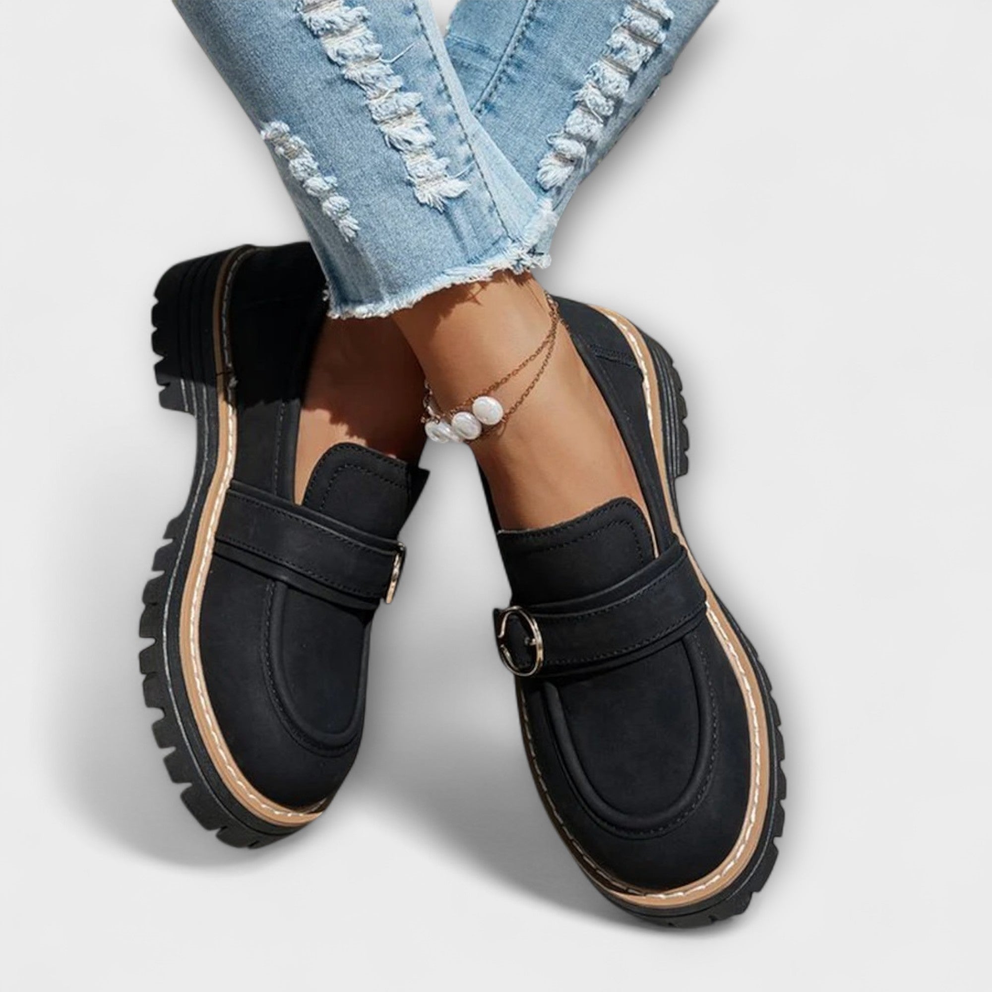 Lora – Casual Loafers z Okrągłym Noskiem