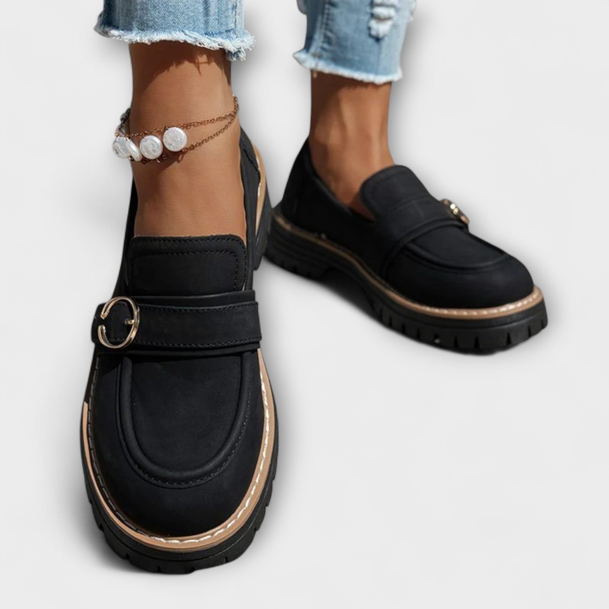 Lora – Casual Loafers z Okrągłym Noskiem