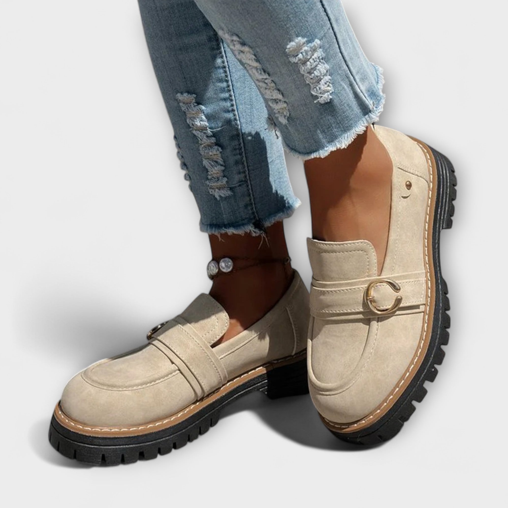 Lora – Casual Loafers z Okrągłym Noskiem