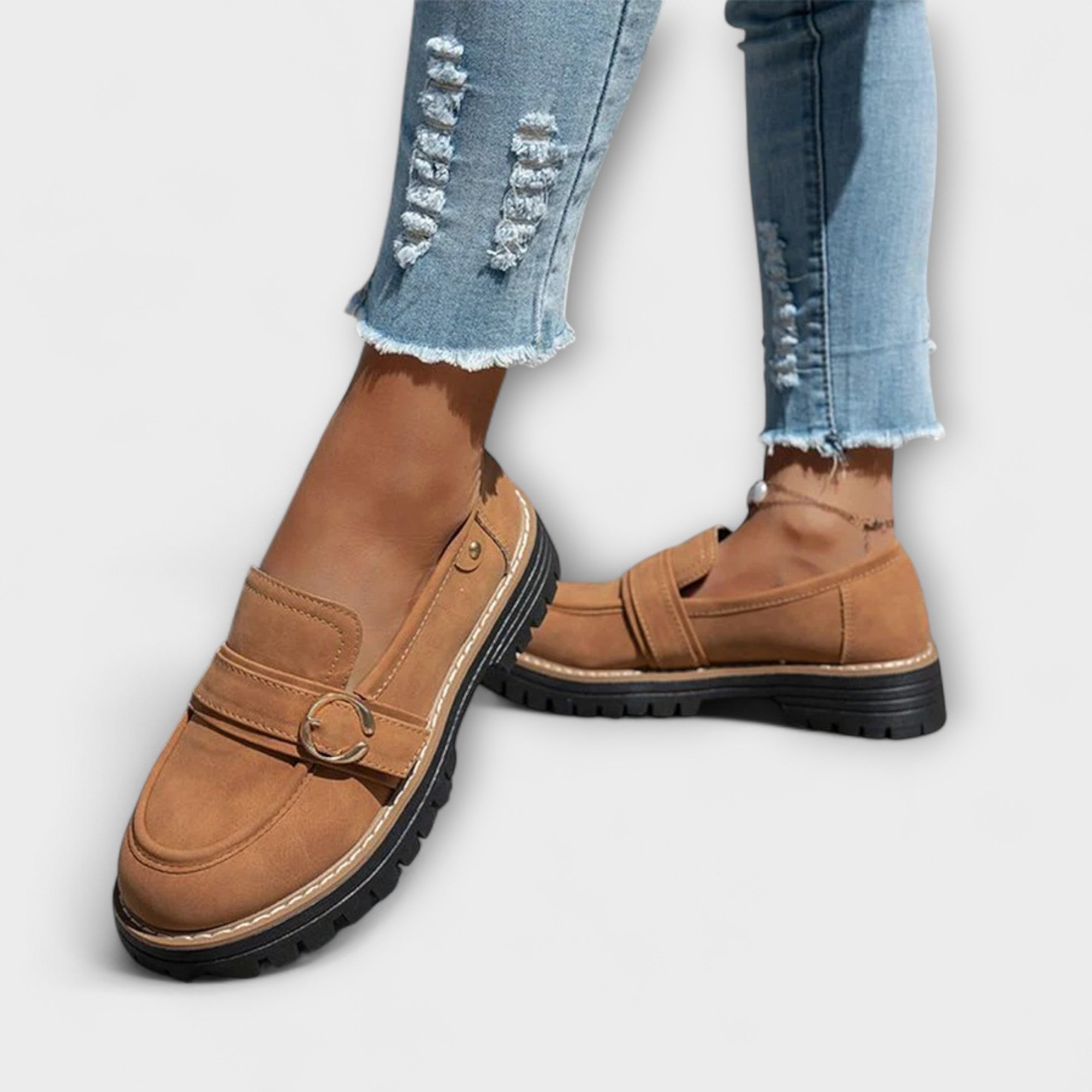 Lora – Casual Loafers z Okrągłym Noskiem