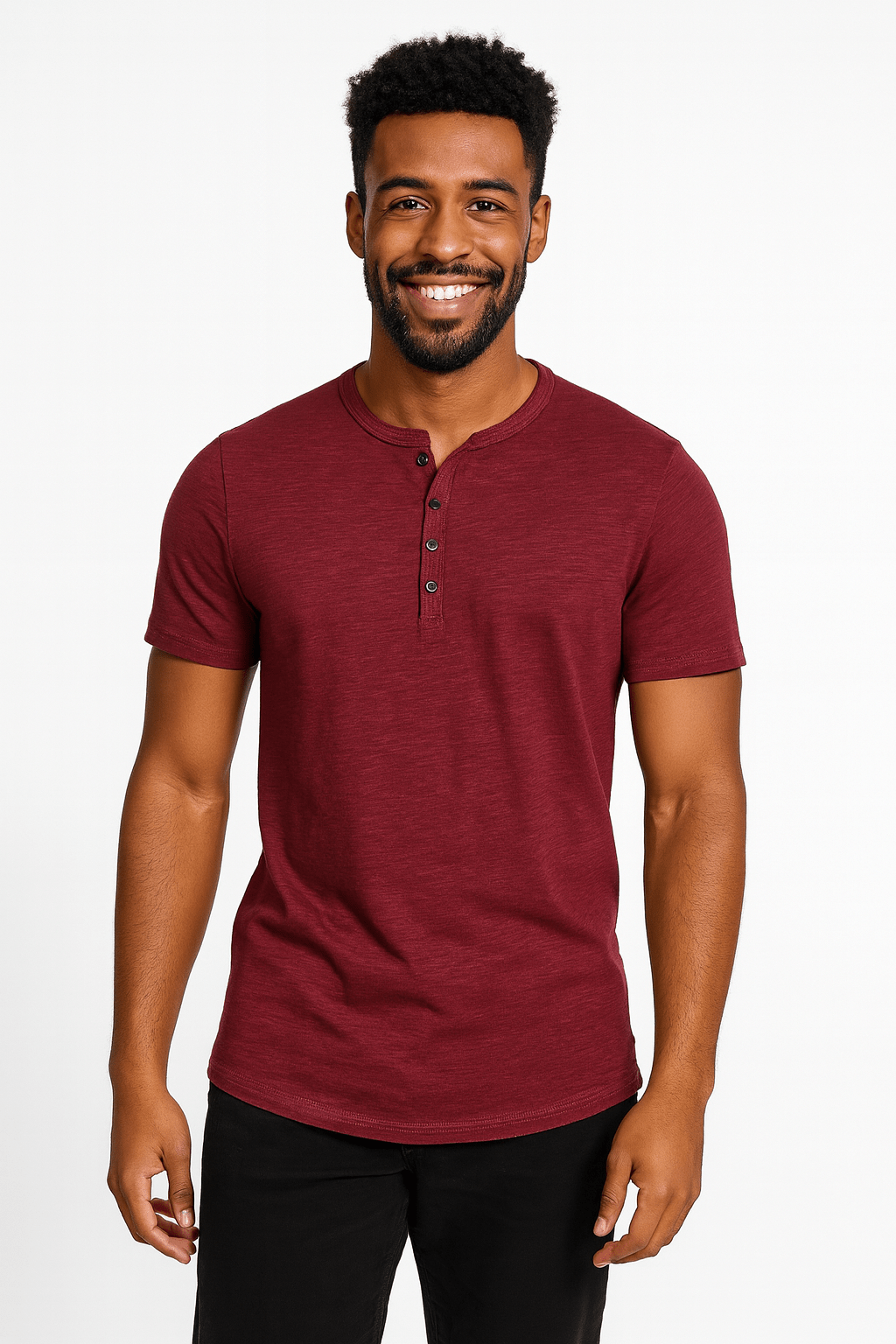 Dirk Henley-Shirt mit Knopfleiste