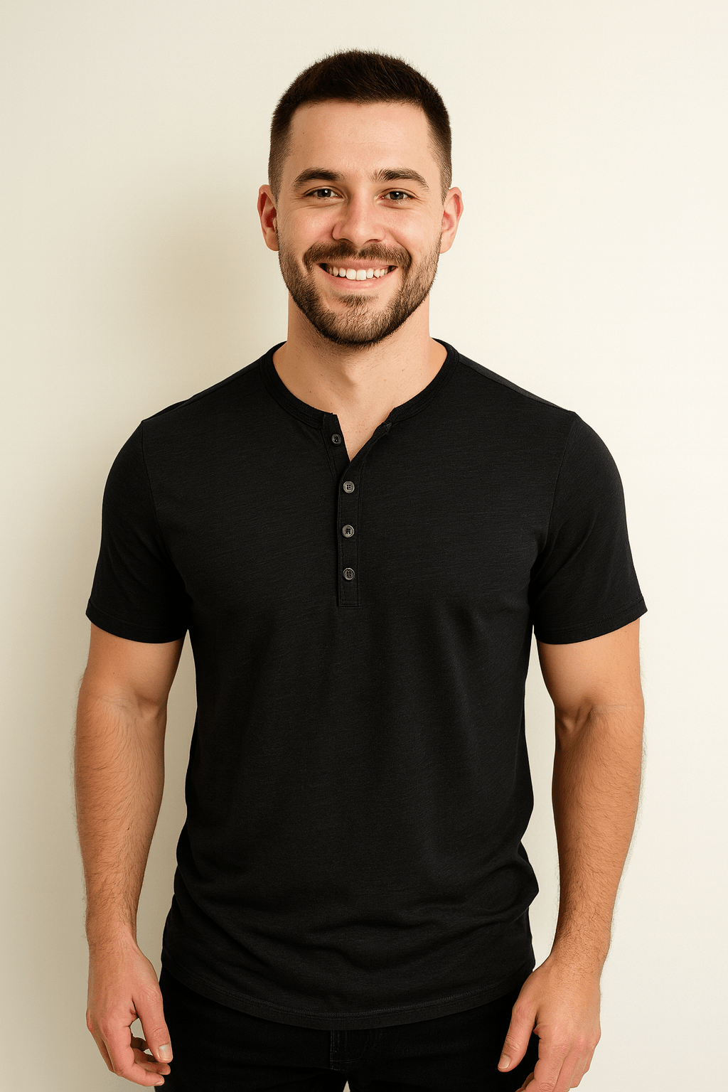 Dirk Henley-Shirt mit Knopfleiste