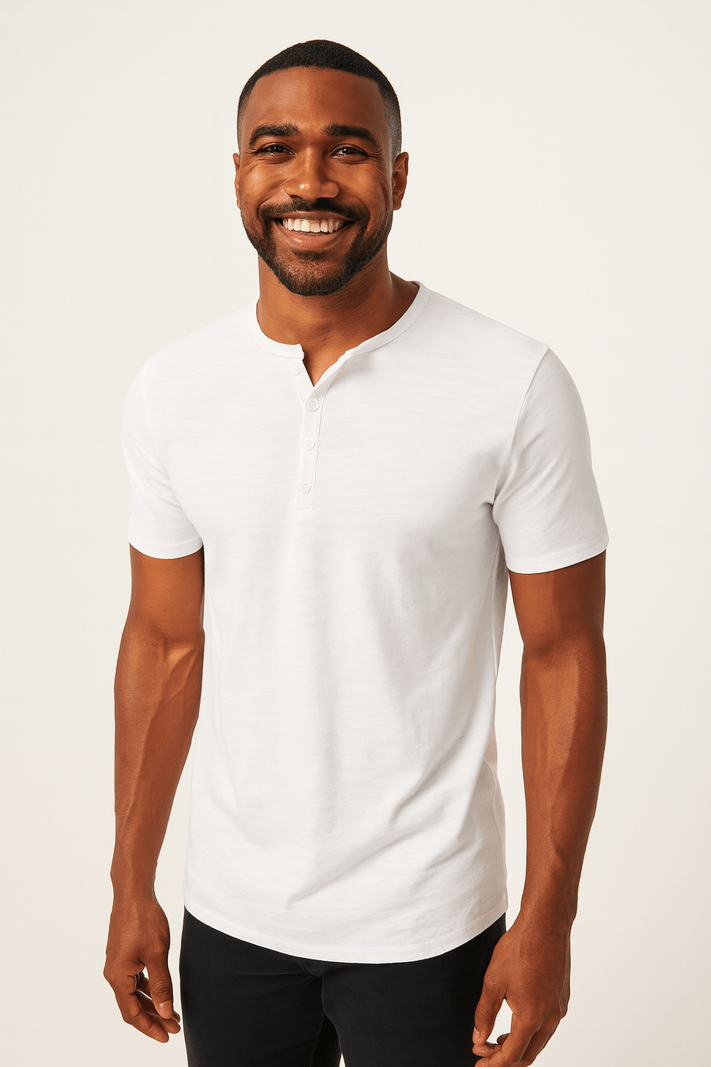 Dirk Henley-Shirt mit Knopfleiste